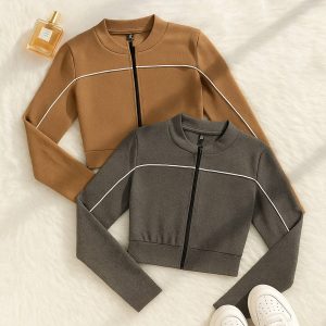 بلوز کراپ تمام زیپ نواری - مانتو پاتریس رشت