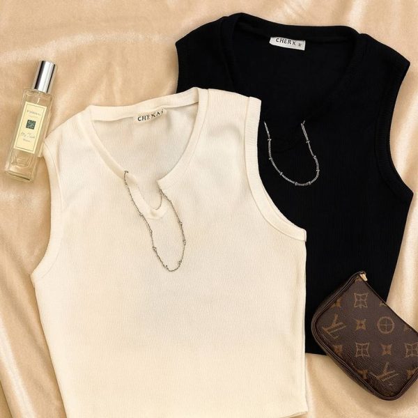 تاپ کراپ یقه زنجیر فانریپ - مانتو پاتریس رشت