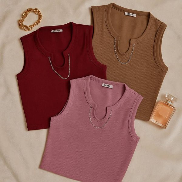 34300973-2 تاپ کراپ یقه زنجیر فانریپ - مانتو پاتریس رشت