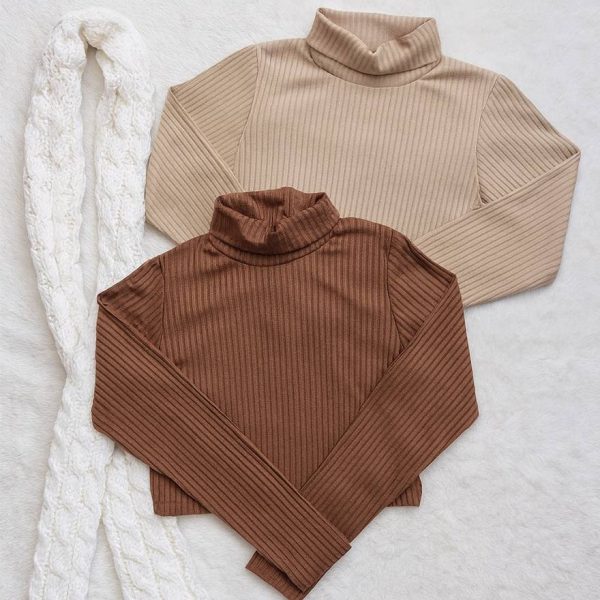 34300981-1 بلوز یقه اسکی کراپ فانریپ