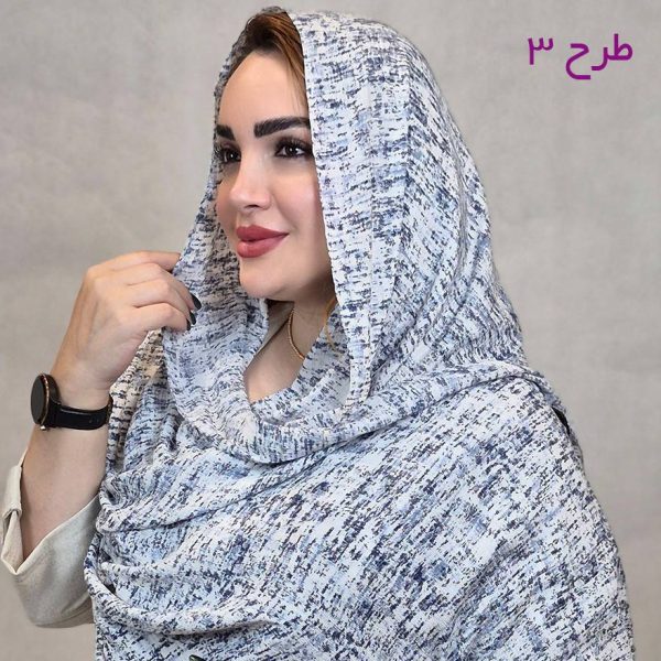 شال سفید سرمه ای - مانتو پاتریس رشت