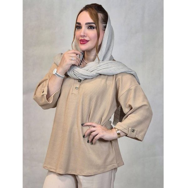 35100235-5 تونیک بیسکوییتی 2 دکمه - مانتو پاتریس رشت