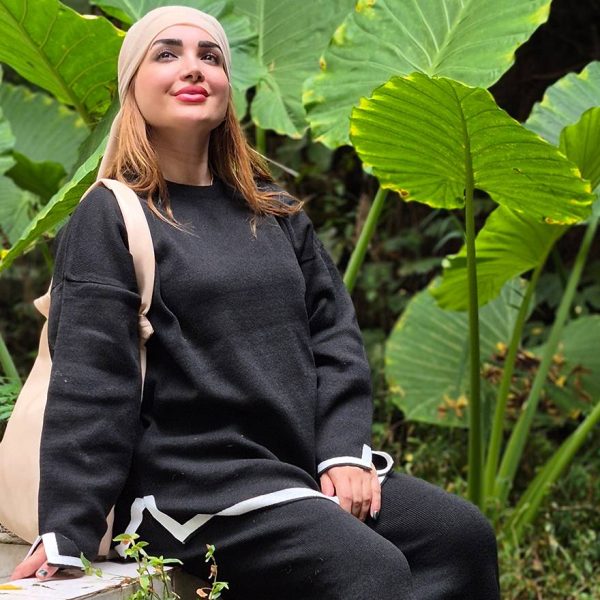 ست بلوز شلوار بغل چاک بافت