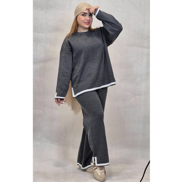 ست بلوز شلوار بغل چاک بافت