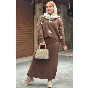 ست بلوز سارافون بافت شکوفه - مانتو پاتریس رشت