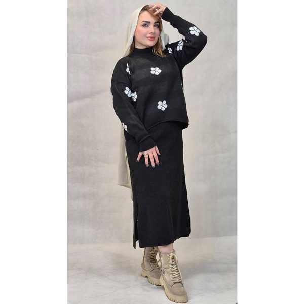 ست بلوز سارافون بافت شکوفه - مانتو پاتریس رشت