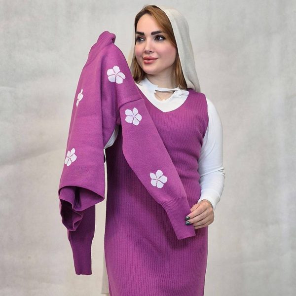 ست بلوز سارافون بافت شکوفه - مانتو پاتریس رشت