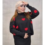 ست بلوز سارافون بافت قلبی
