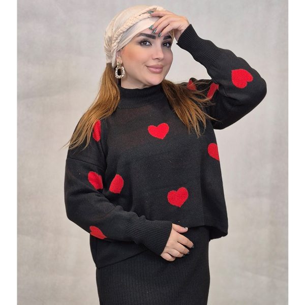 ست بلوز سارافون بافت قلبی