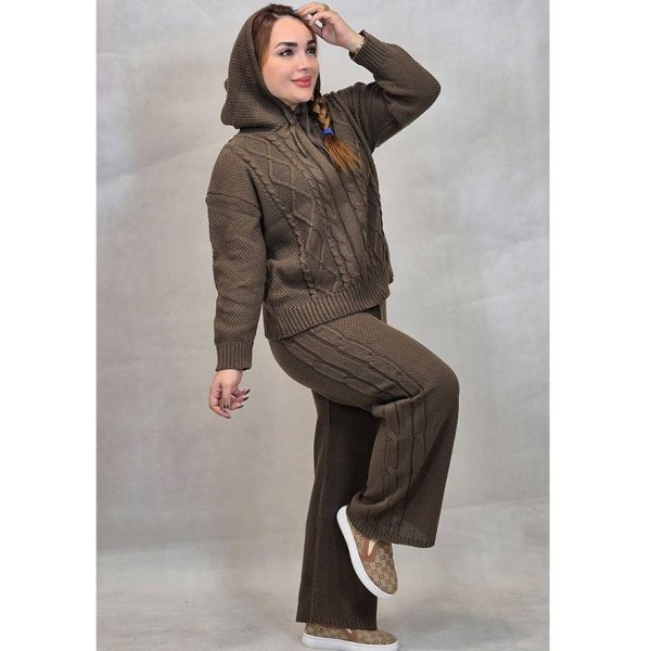 35400237-2 ست هودی شلوار بافت - مانتو پاتریس رشت