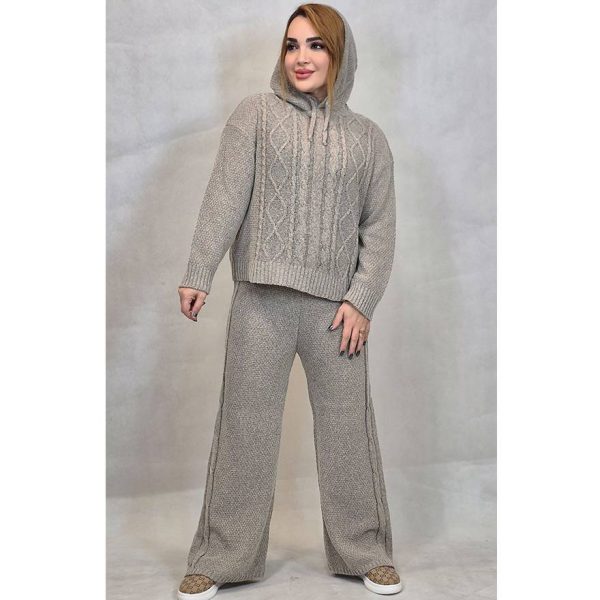 35400237-8 ست هودی شلوار بافت - مانتو پاتریس رشت