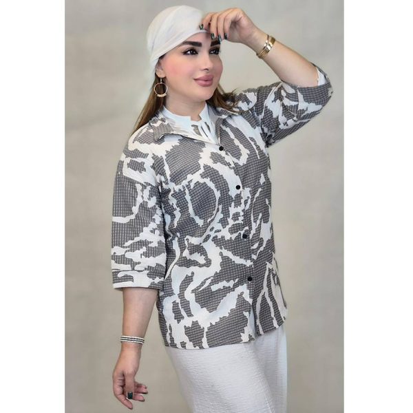 مانتو آبرنگی دکمه ای - مانتو پاتریس رشت