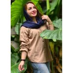 مانتو لینن چین دار 36600516 - Image 8