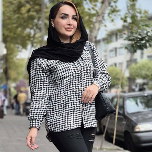 مانتو پاییزه پیچازی دو جیب