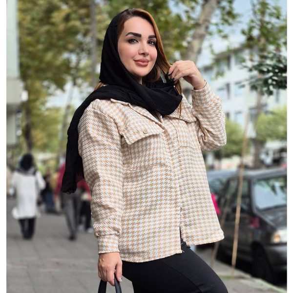 مانتو پاییزه پیچازی دو جیب