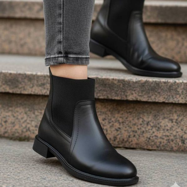 نیم بوت کلاسیک مشکی -مانتو پاتریس رشت