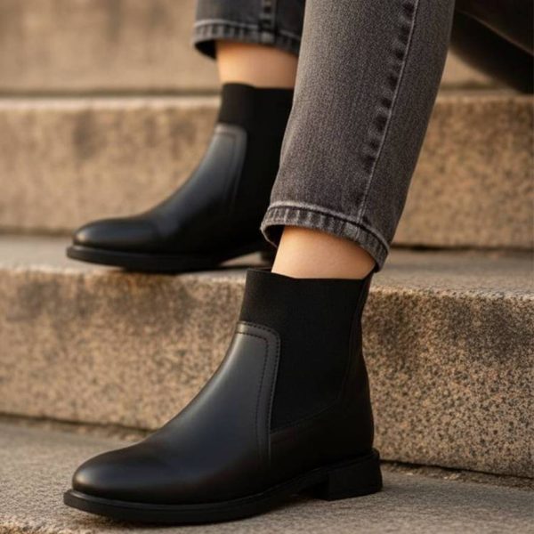 نیم بوت کلاسیک مشکی -مانتو پاتریس رشت