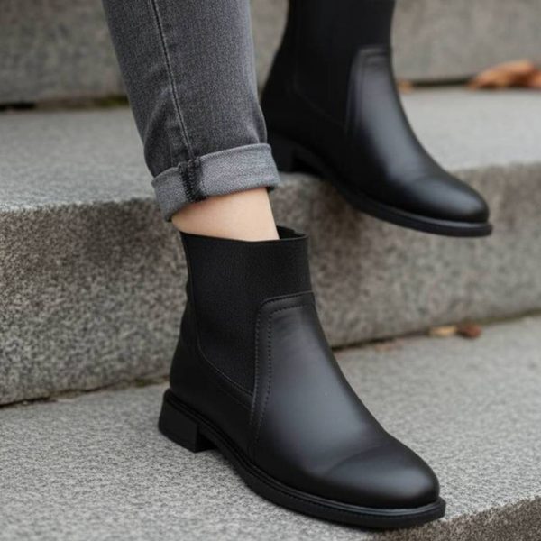 نیم بوت کلاسیک مشکی -مانتو پاتریس رشت