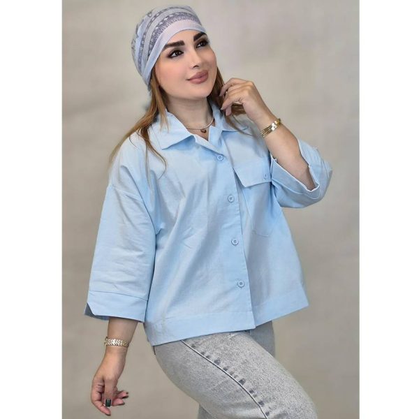 شومیز لینن جیب بزرگ - مانتو پاتریس رشت