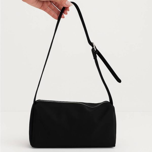 کیف دوشی برزنتی مشکی - مانتو پاتریس رشت