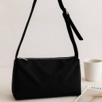 کیف دوشی برزنتی مشکی - مانتو پاتریس رشت