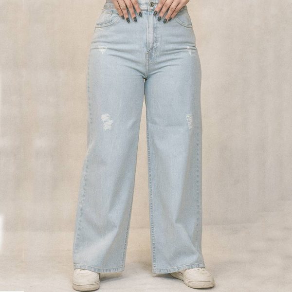 4110010-001 شلوار فول بگ آبی روشن