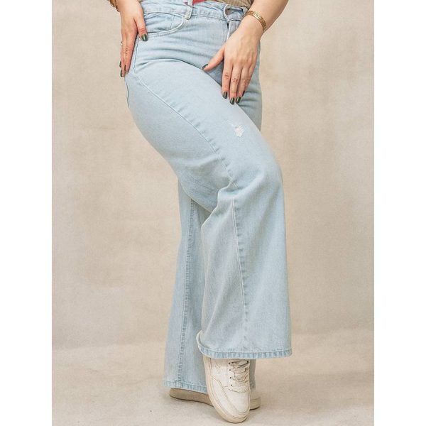 شلوار فول بگ آبی روشن - مانتو پاتریس رشت