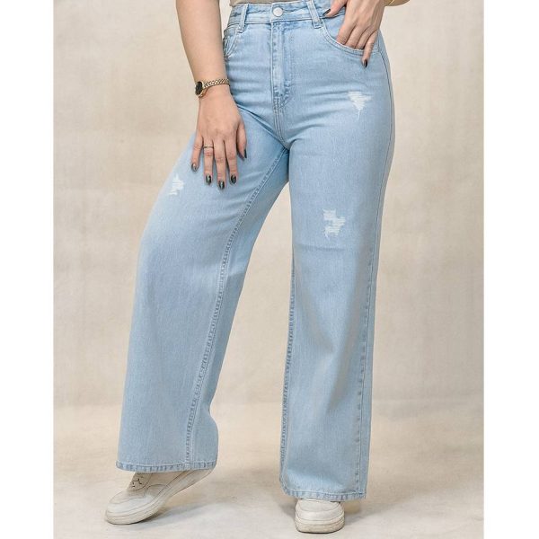 شلوار فول بگ آبی روشن