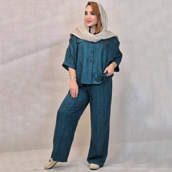 41800151-2 ست شومیز شلوار گازوئیلی