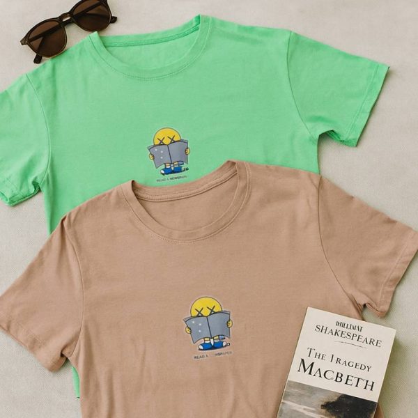 تیشرت کراپ چاپ روزنامه- مانتو پاتریس رشت