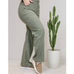 شلوار بگ کتان بنگال 2 دکمه