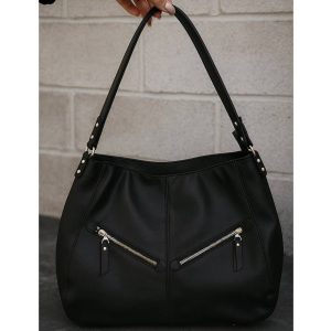 کیف برزنتی مشکی طلایی- مانتو پاتریس رشت