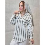 مانتو راه راه ترک تک جیب - مانتو پاتریس رشت