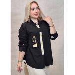 مانتو لینن جیب گلدوزی بغل کنفی