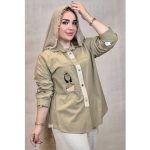 مانتو لینن جیب گلدوزی بغل کنفی