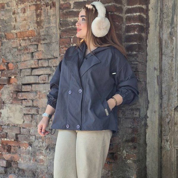 بارانی 4 دکمه تی سی کلاهدار