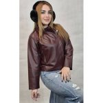 کت کراپ چرم- مانتو پاتریس رشت