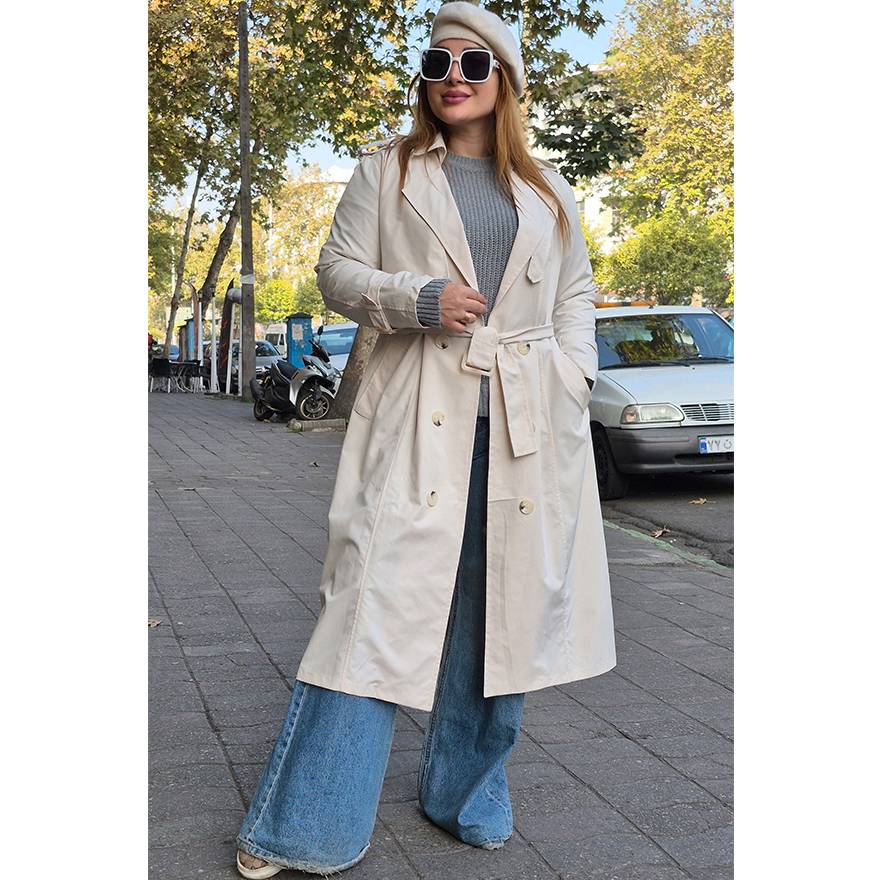 بارانی بلند ژیله دار - مانتو پاتریس رشت