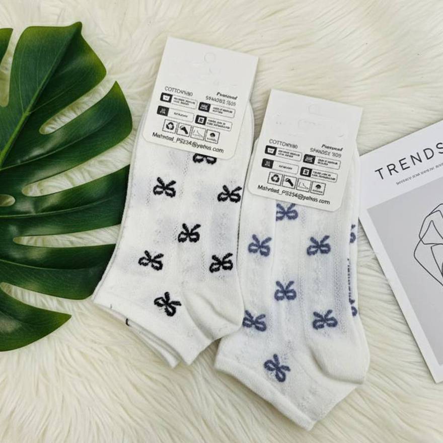 جوراب مچی پاپیون سفید - مانتو پاتریس رشت