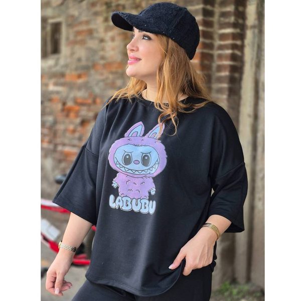 ست تیشرت شلوار لبوبو مشکی - مانتو پاتریس رشت