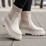 نیم بوت دور کش کرم چرم - مانتو پاتریس رشت