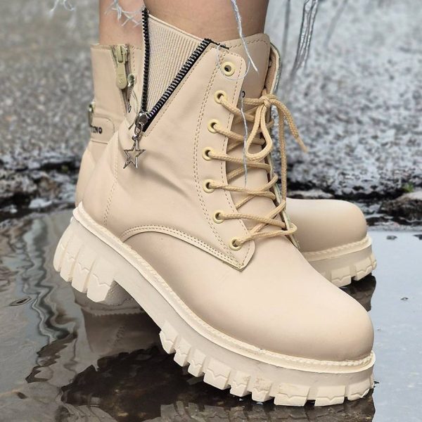 بوت آویز ستاره کرم چرم - مانتو پاتریس رشت