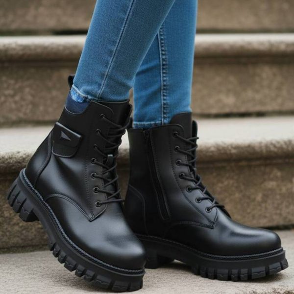 بوت مشکی بغل جیب - مانتو پاتریس رشت