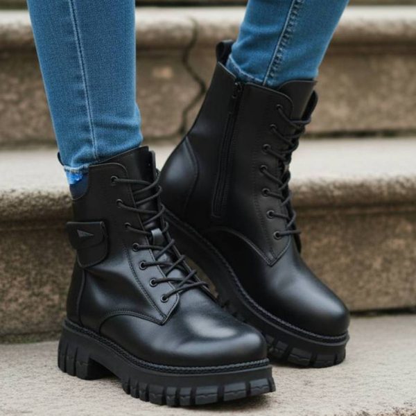 بوت مشکی بغل جیب - مانتو پاتریس رشت