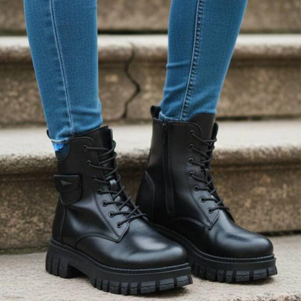 بوت مشکی بغل جیب - مانتو پاتریس رشت