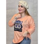 بلوز آستین بلند گربه نگینی