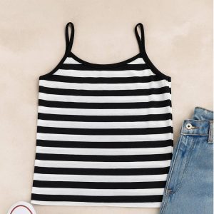 تاپ بندی راه راه نخ پنبه - مانتو پاتریس رشت