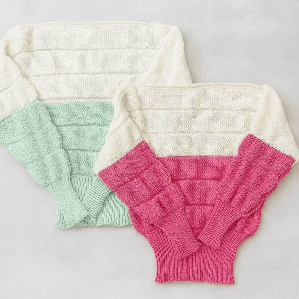 بلوز بافت پفکی دو رنگ - مانتو پاتریس رشت