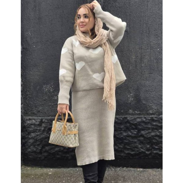 ست بلوز سارافون بافت قلبی