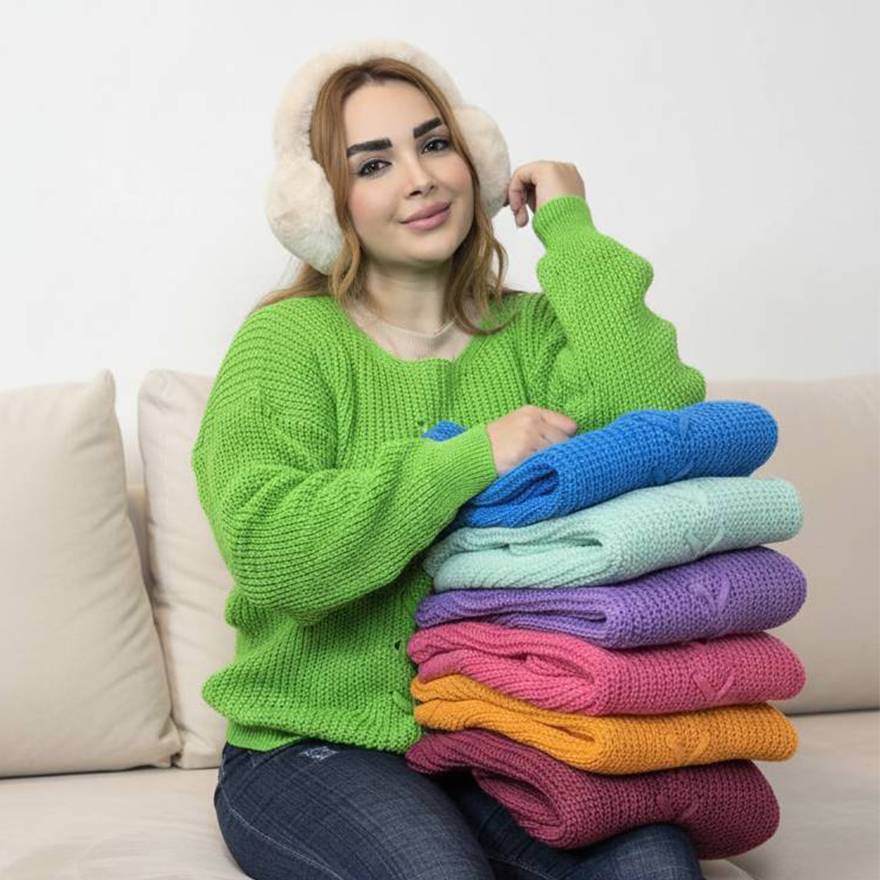 بلوز بافت وسط بندی - مانتو پاتریس رشت